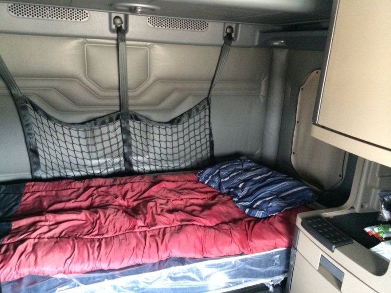 truckers bed in a truck
