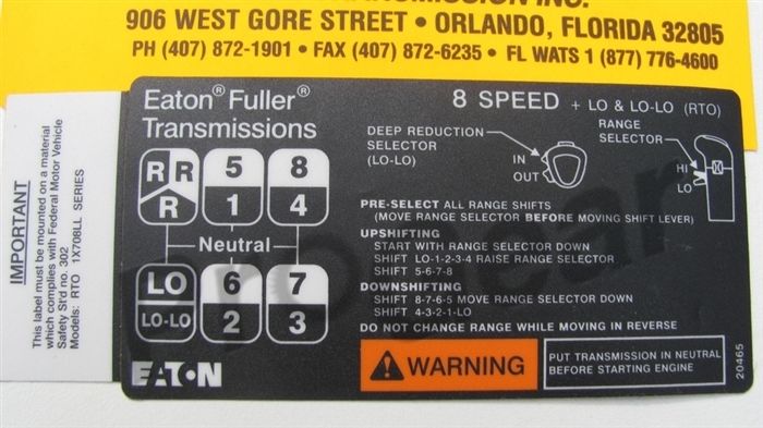 eaton fuller advantage 10-speed automatic transmission diagram