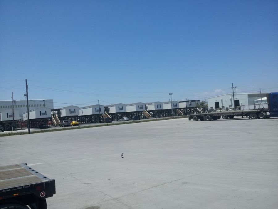 Port Fouchon louisiana elevated mobile homes