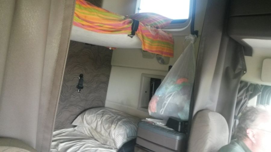 sleeper berth bunk beds inside truck