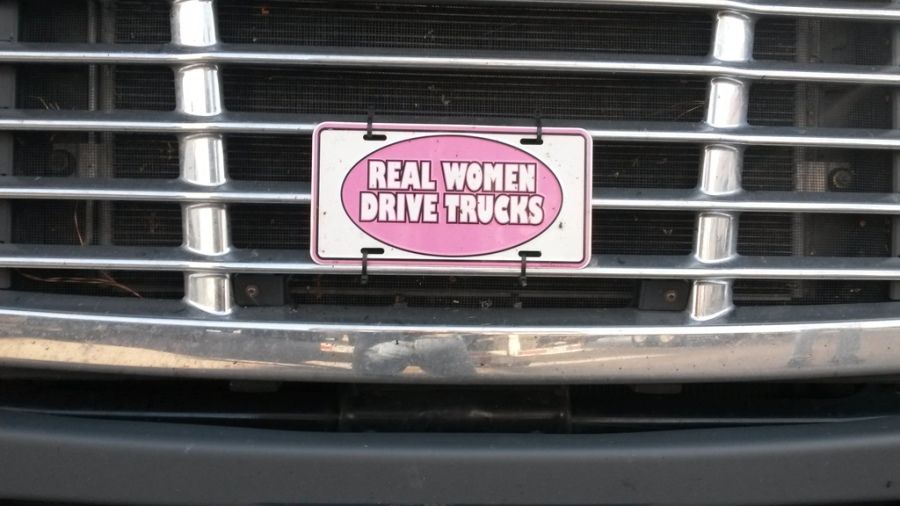 real women drive trucks license plate
