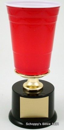 A beautiful red solo cup trophy