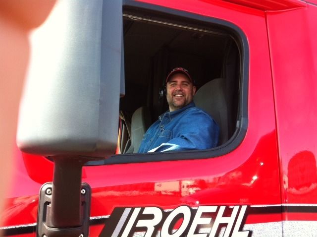 Roehl driver behind the wheel of his truck