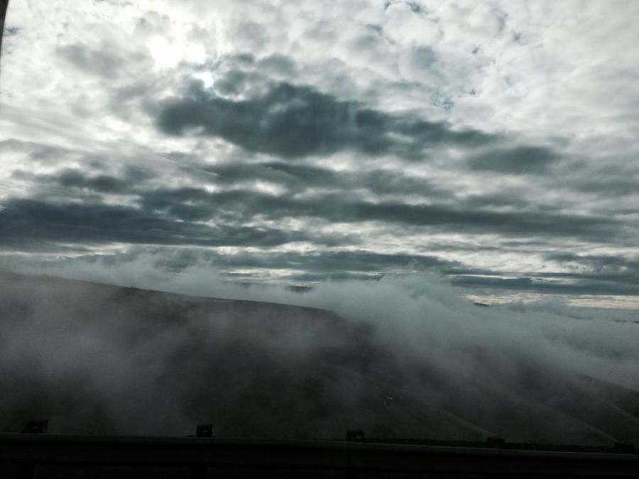 beautiful picture of the sky and nature scenery taken by trucker