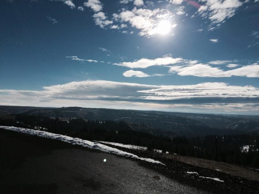 beautiful picture of the sky and nature scenery taken by trucker