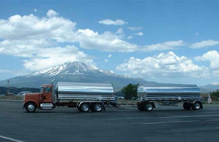 chrome tractor-trailer tanker tandem
