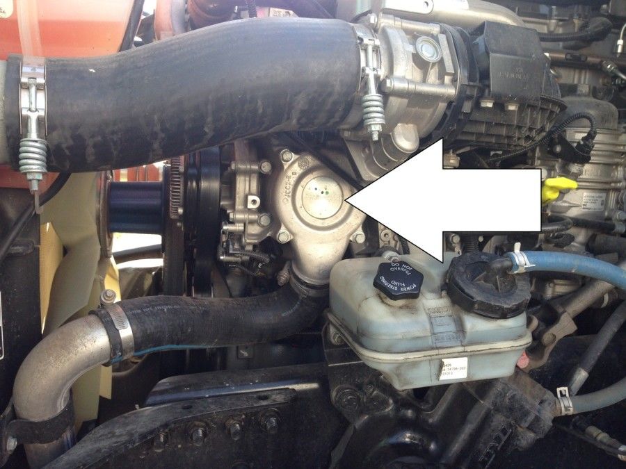 truck driver's pretrip inspection belt-driven water pump