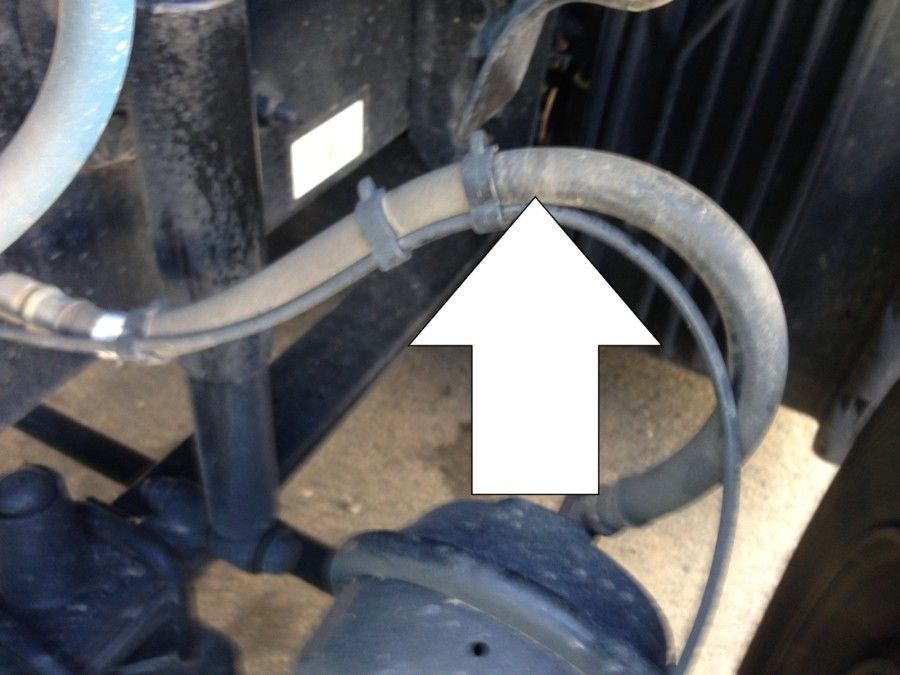 truck driver's pretrip inspection brake hose