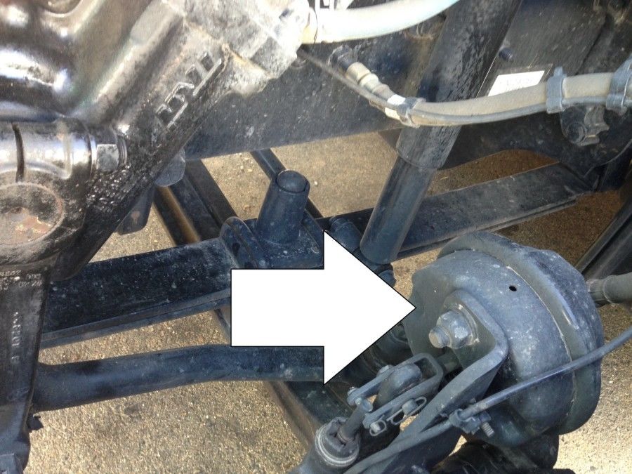 truck driver's pretrip inspection brake chamber