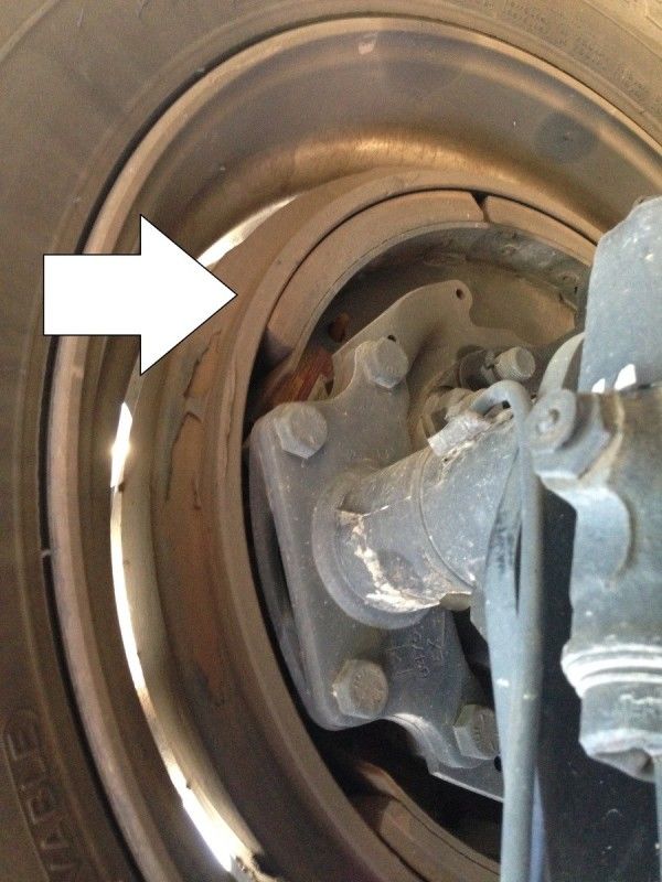 truck driver's pretrip inspection brake drum