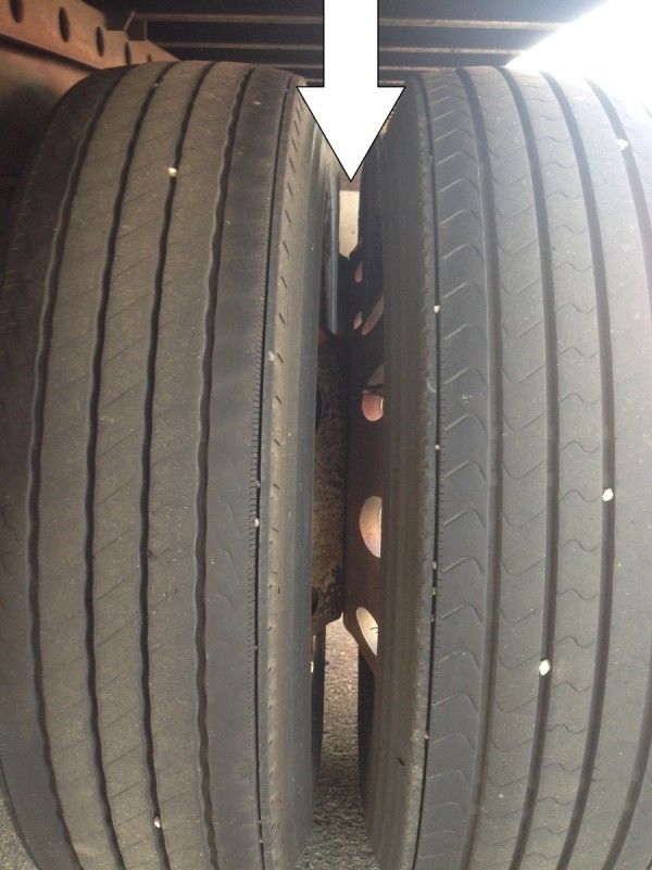 trucker pretrip inspection spacing between tires