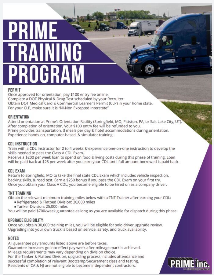 Prime Announced New Training Miles 3 8 21 Page 1 Truckingtruth Forum