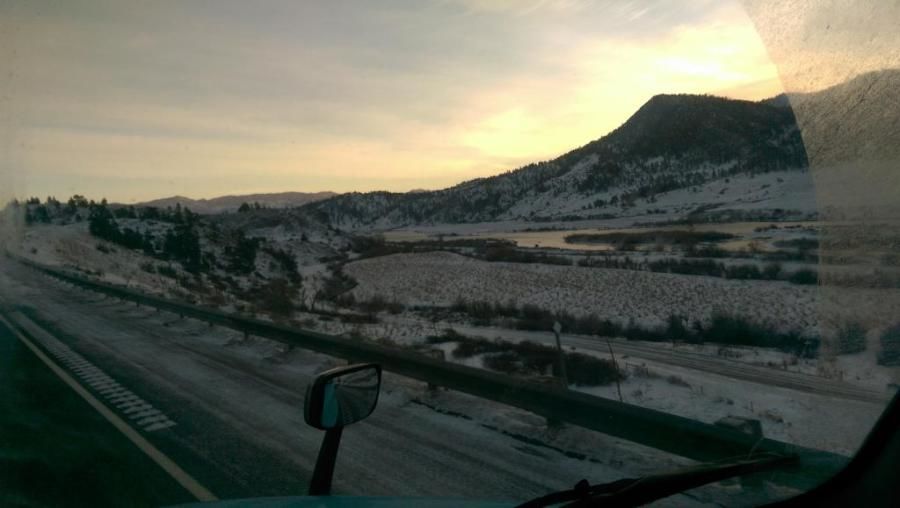 beautiful scenery pictures by trucker near Great Falls