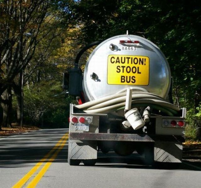 funny trucking tanker signs caution stool bus