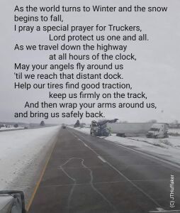 trucker winter prayer