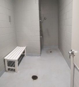 Prison grade shower ha 