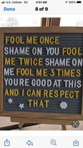 Fool me