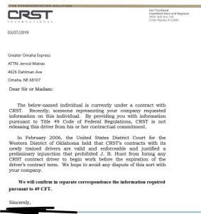 CRST contract
