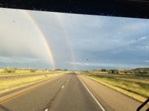 Double rainbow in Wyoming